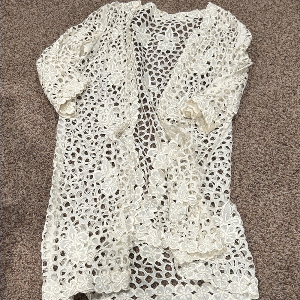 Floral Lace Open Cardigan